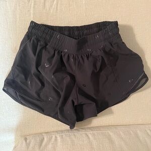 Lululemon Logo All Over Shorts - Black Size 6